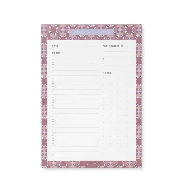 Filofax Mediterranean bloc journalier magnétique 60 feuilles
