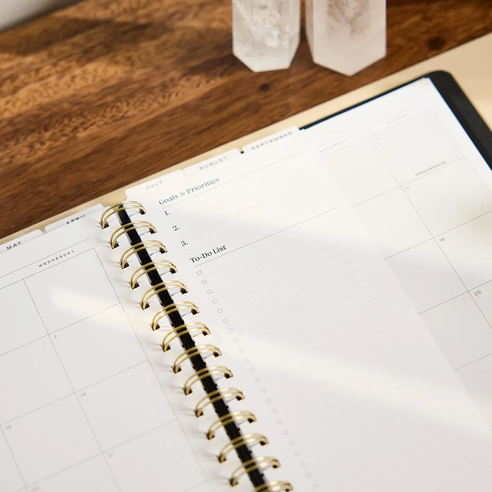 Happy Planner Citrine Midnight Plaid 2027 Classic agenda professionnel