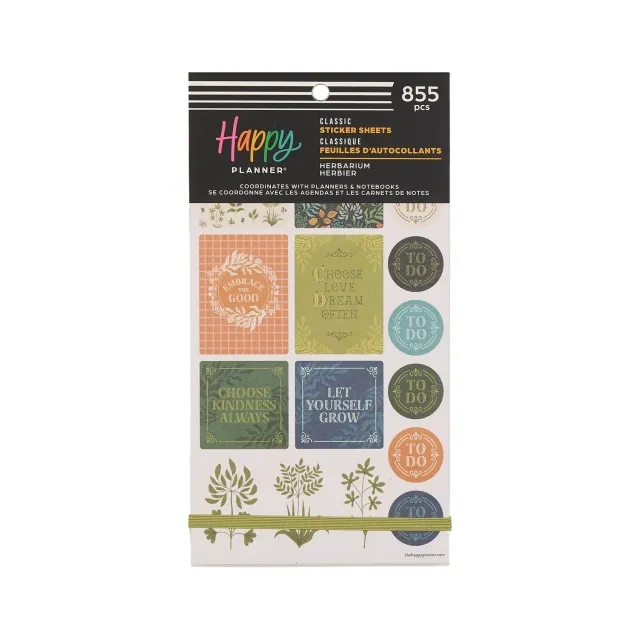 Happy Planner Herbarium stickers botanique 855 Classic