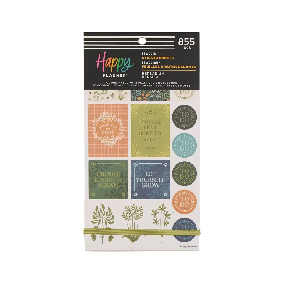 Happy Planner Herbarium stickers botanique 855 Classic