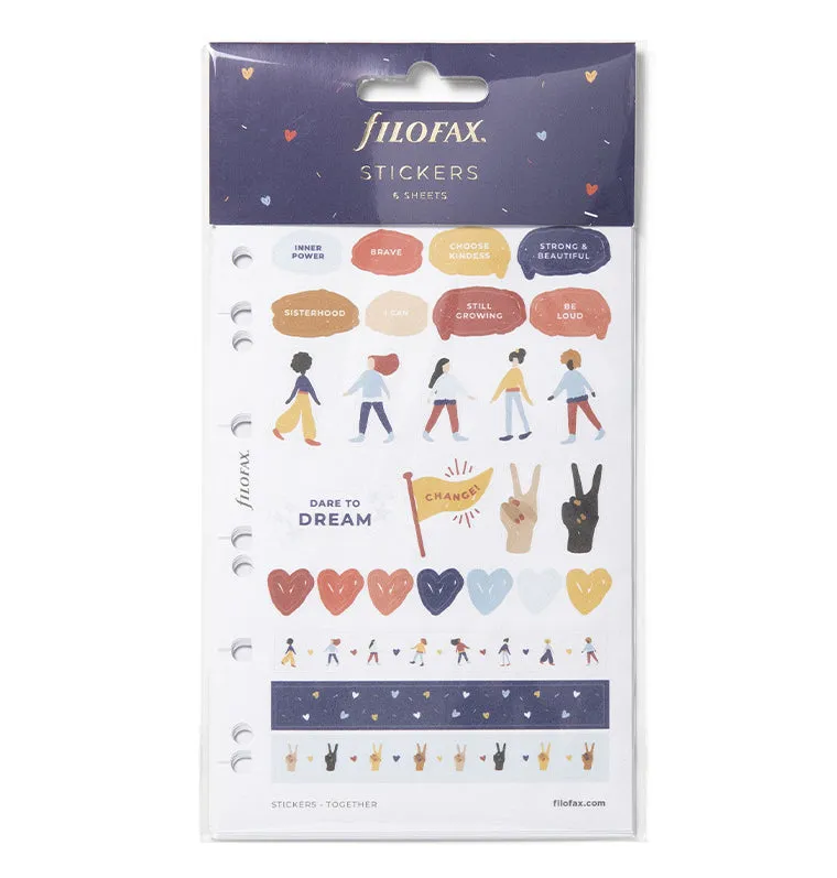 Filofax Together stickers repositionnables 6 feuilles