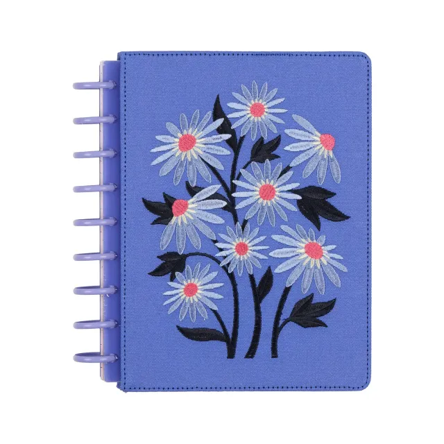 Happy Planner Florescent Florals agenda vertical 2026 Classic brodé