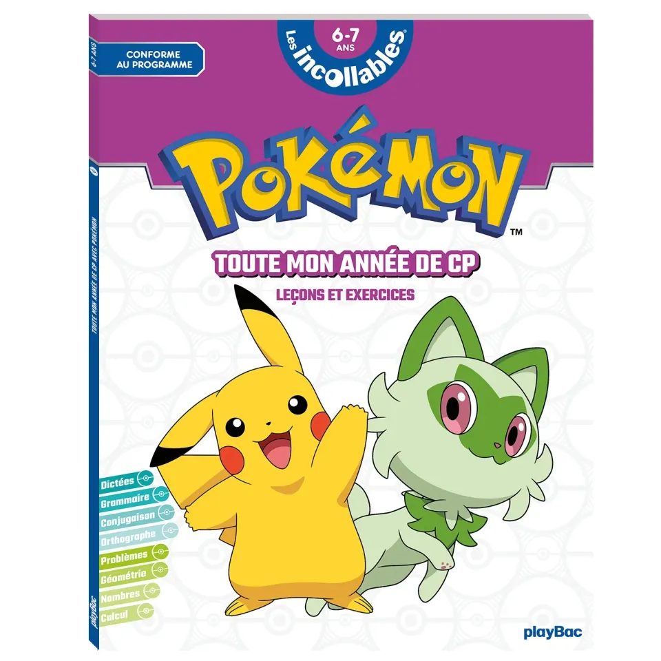 Les Incollables Pokémon Toute mon année de CP cahier