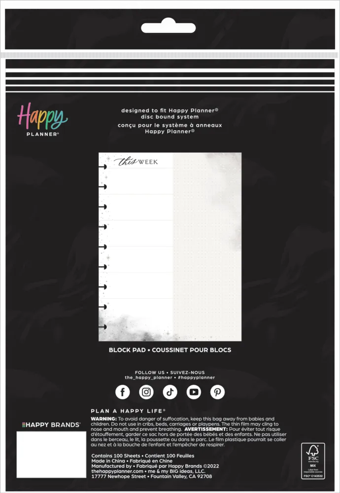 Happy Planner Celestial Elegance bloc-notes Classic 100 feuilles
