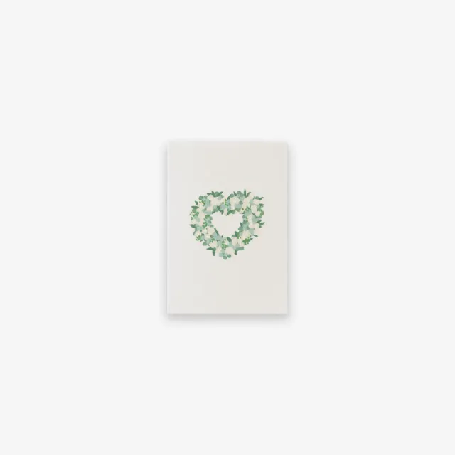 Kartotek Flower Heart II petite carte A7 coeur fleurs