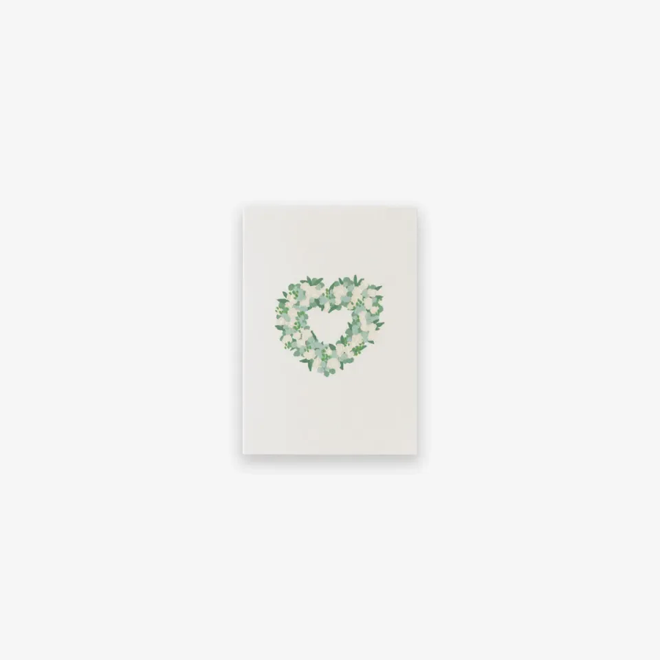 Kartotek Flower Heart II petite carte A7 coeur fleurs