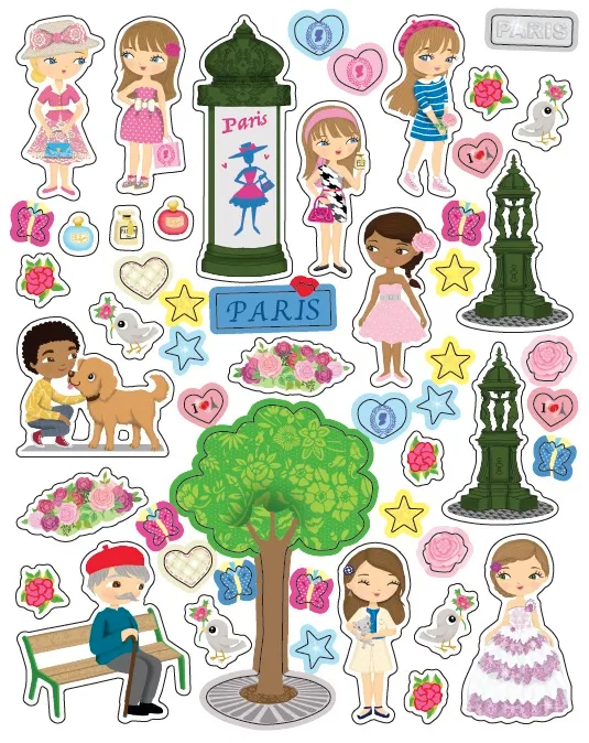 Frigobloc Minimiki Emma à Paris livre 250 stickers