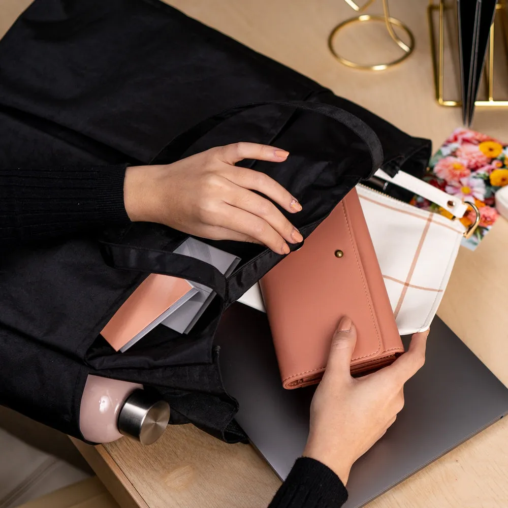 Happy Planner Work Life sac tote nylon noir 7 poches