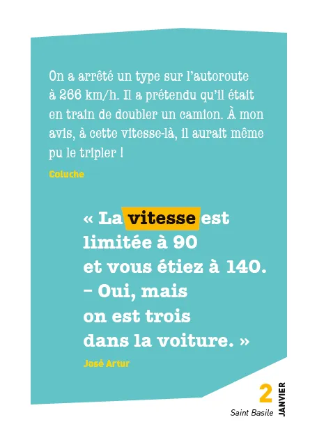 Frigobloc Mots d'humour 365 jours calendrier bloc