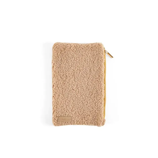 Happy Planner Classic trousse Sherpa taupe à zip