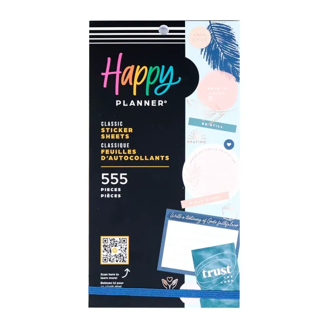 Happy Planner Coastal Faith stickers 30 planches 555 autocollants