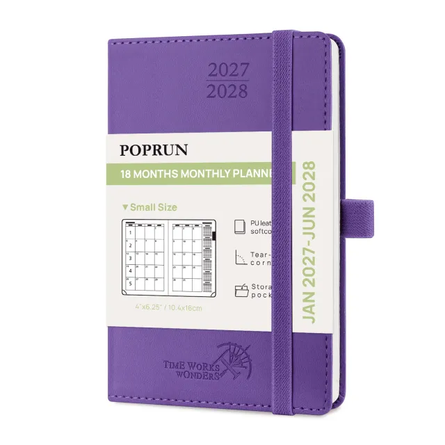 Poprun CEMLA6-27 agenda mensuel 2027 18 mois souple