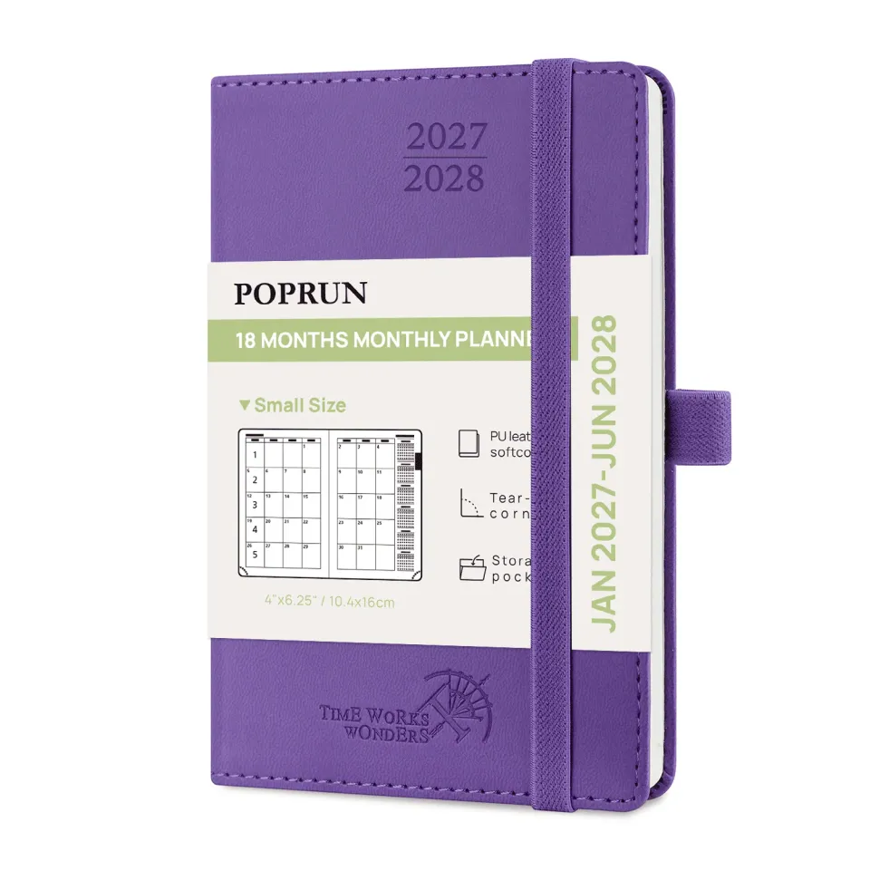 Poprun CEMLA6-27 agenda mensuel 2027 18 mois souple