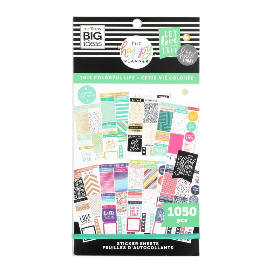 Happy Planner Value Pack stickers agenda 1050 doré classic