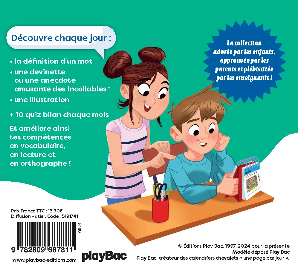 Frigobloc Les Incollables Un mot par jour CM2 calendrier 10-11 ans
