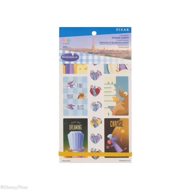 Happy Planner Disney Ratatouille carnet stickers 30 feuilles 882 pièces