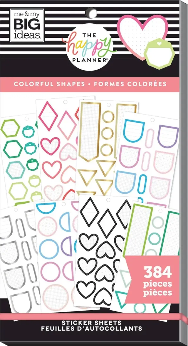 Happy Planner Colorful Shapes stickers Classic 384