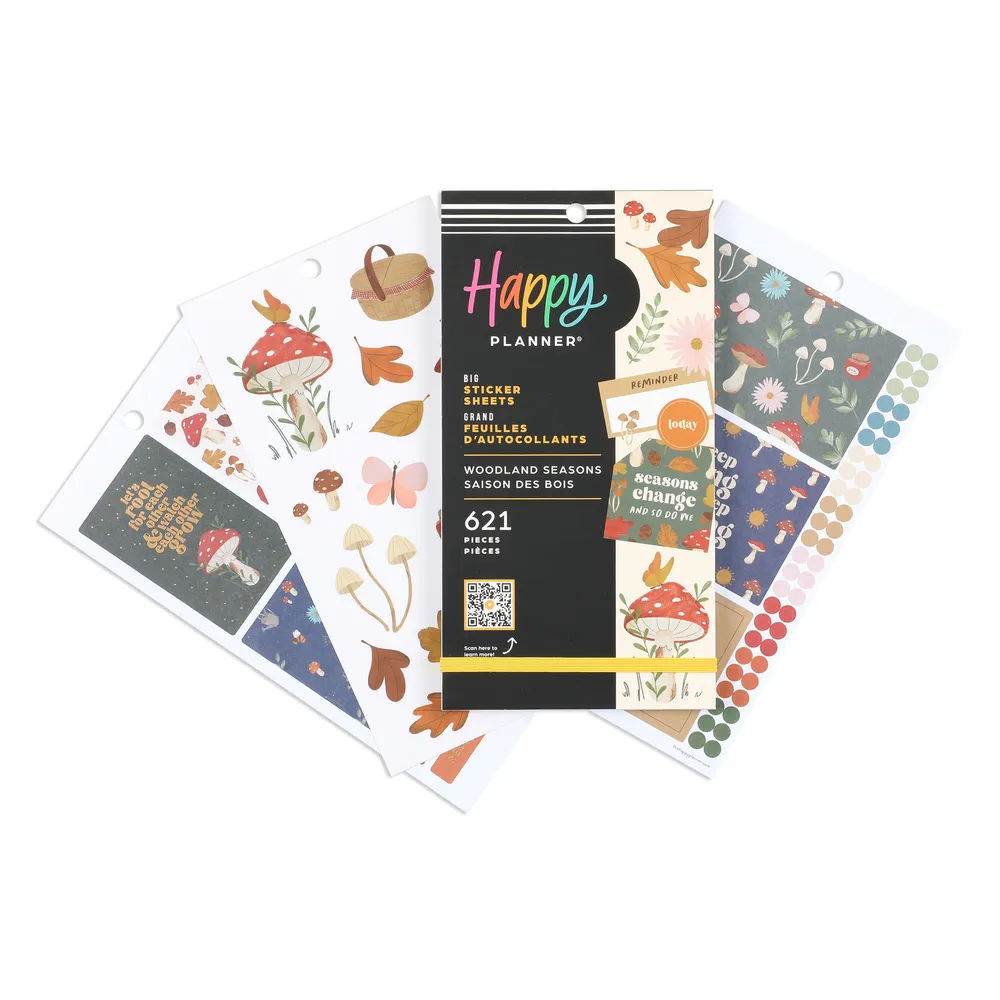 Happy Planner Woodland Seasons Big stickers 621 autocollants saisons