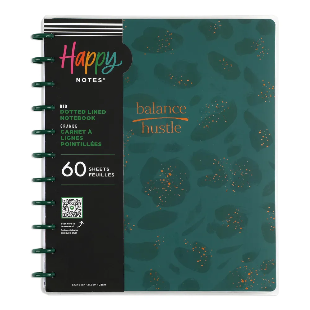 Happy Planner Gone Wild carnet Big 60 feuilles ligné pointillé