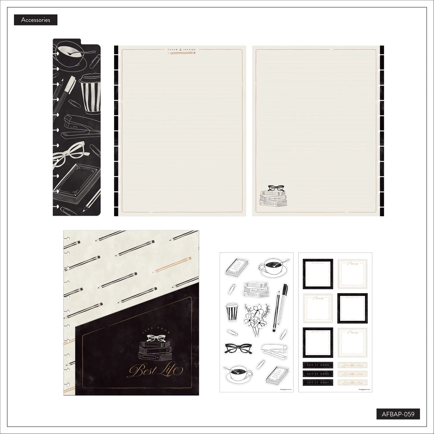 Happy Planner Chalkboard Charm kit planner Big teacher