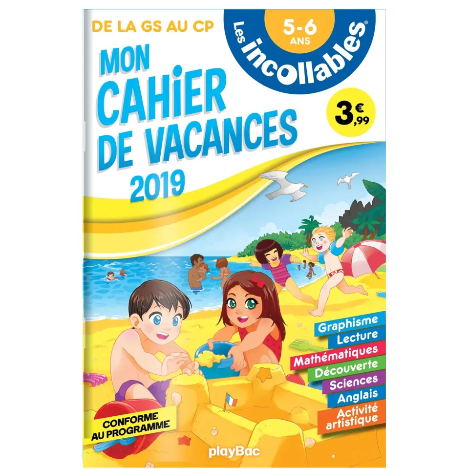 Frigobloc Les Incollables cahier de vacances GS-CP 2019 révisions