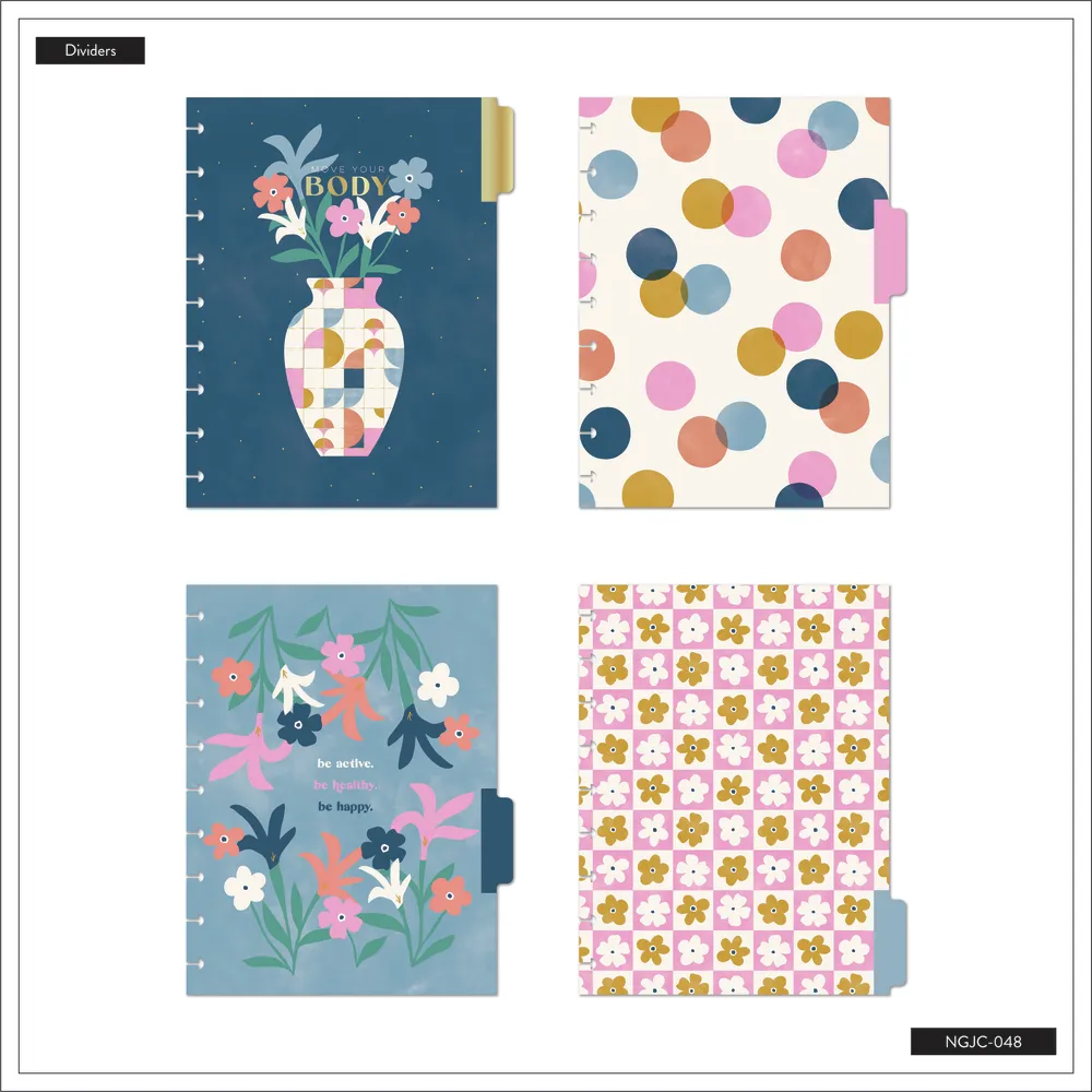 Happy Planner Bold Tiles Classic carnet fitness guidé 80 feuilles