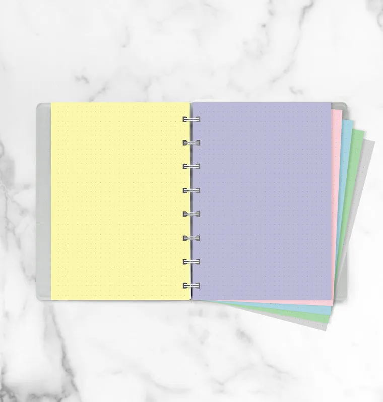 Filofax Pastels A5 recharge pointillée carnet pastel