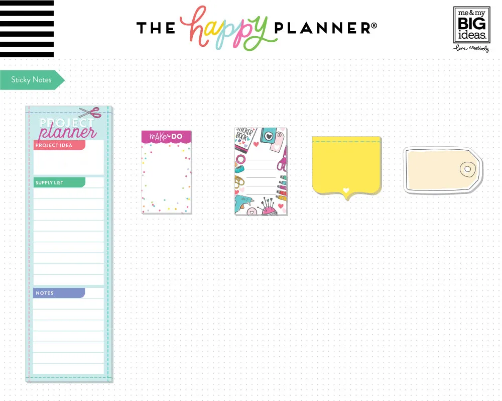 Happy Planner Miss Maker carnet accessoires stickers et notes DIY