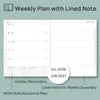 Poprun ACENLK7-27 agenda hebdomadaire 2026-2027 grand format notes