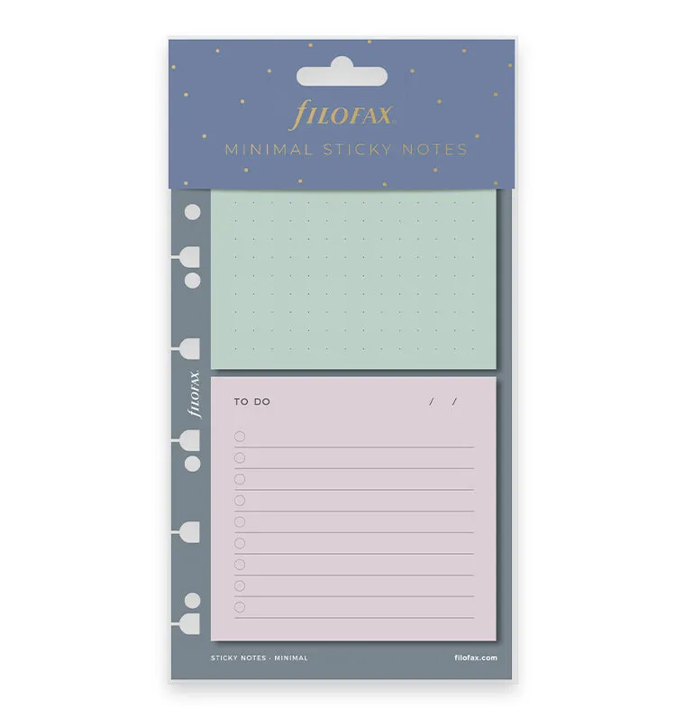 Filofax Minimal sticky notes pense-bêtes repositionnables 2 x 25