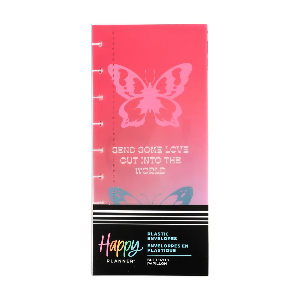 Happy Planner Butterfly Bliss enveloppes à anneaux lot de 3