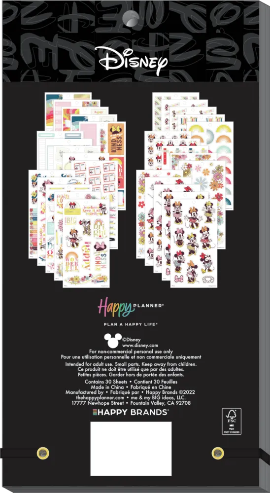 Happy Planner Disney Sunny Minnie Teacher stickers value pack 608