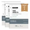 Poprun FP85CR100-P3 feuilles mobiles lignées A4 lot 3x100