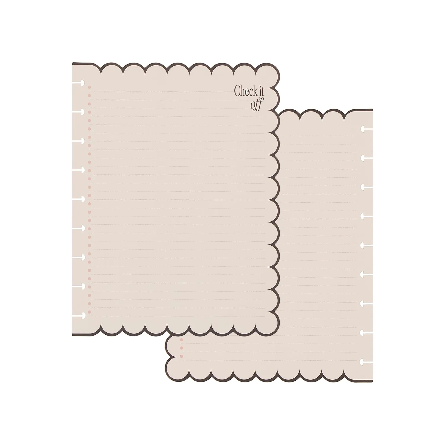 Happy Planner Haven Heart recharge Classic checklist festonnée 40 feuilles