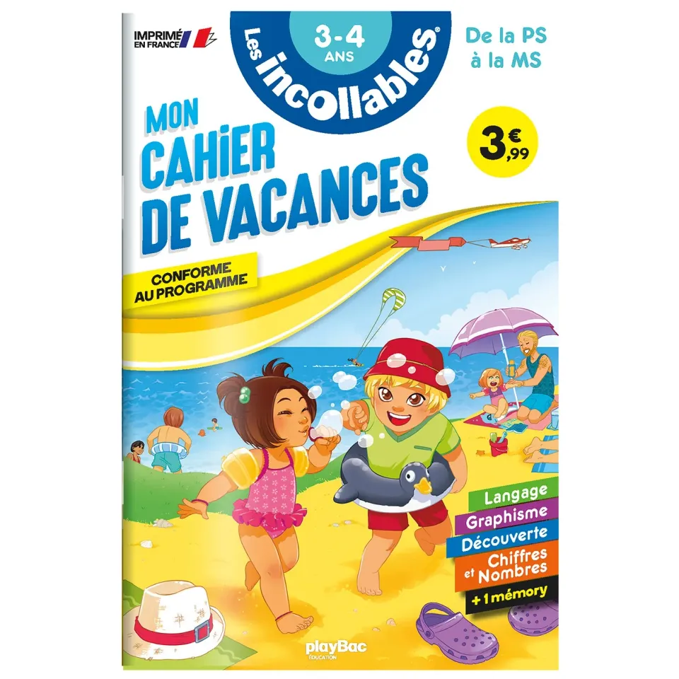 Les Incollables Cahier vacances PS vers MS 3-4 ans 2026