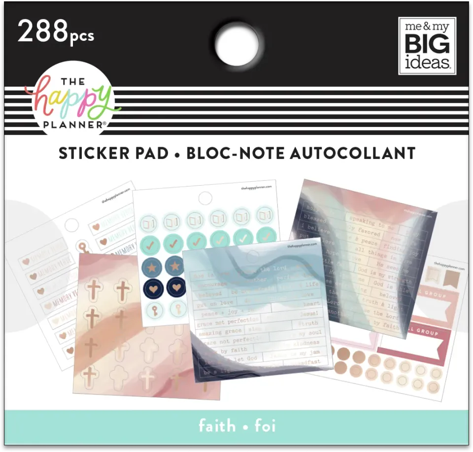Happy Planner Faith Journal mini stickers 288 foi