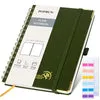 Poprun WH145P carnet spiralé A5 vert olive ligné 128 p.