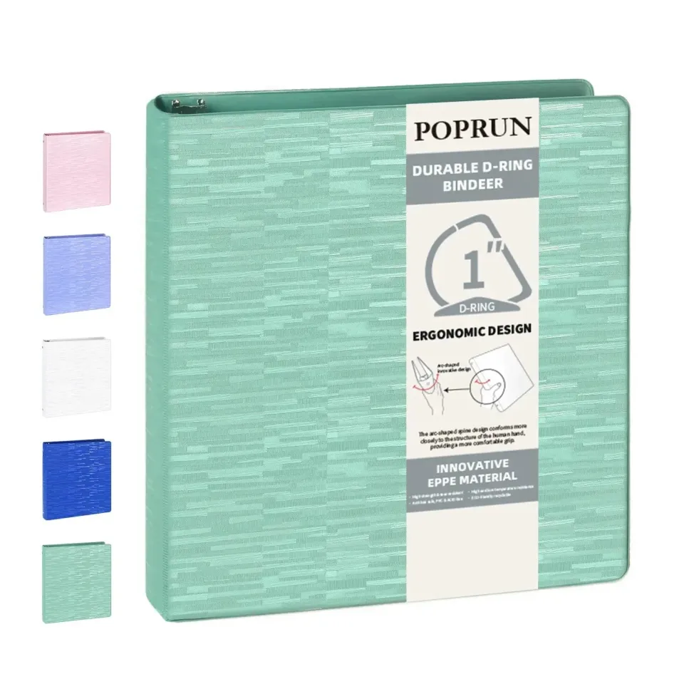 Poprun EP001MD10 classeur anneaux D 1 pouce recyclable