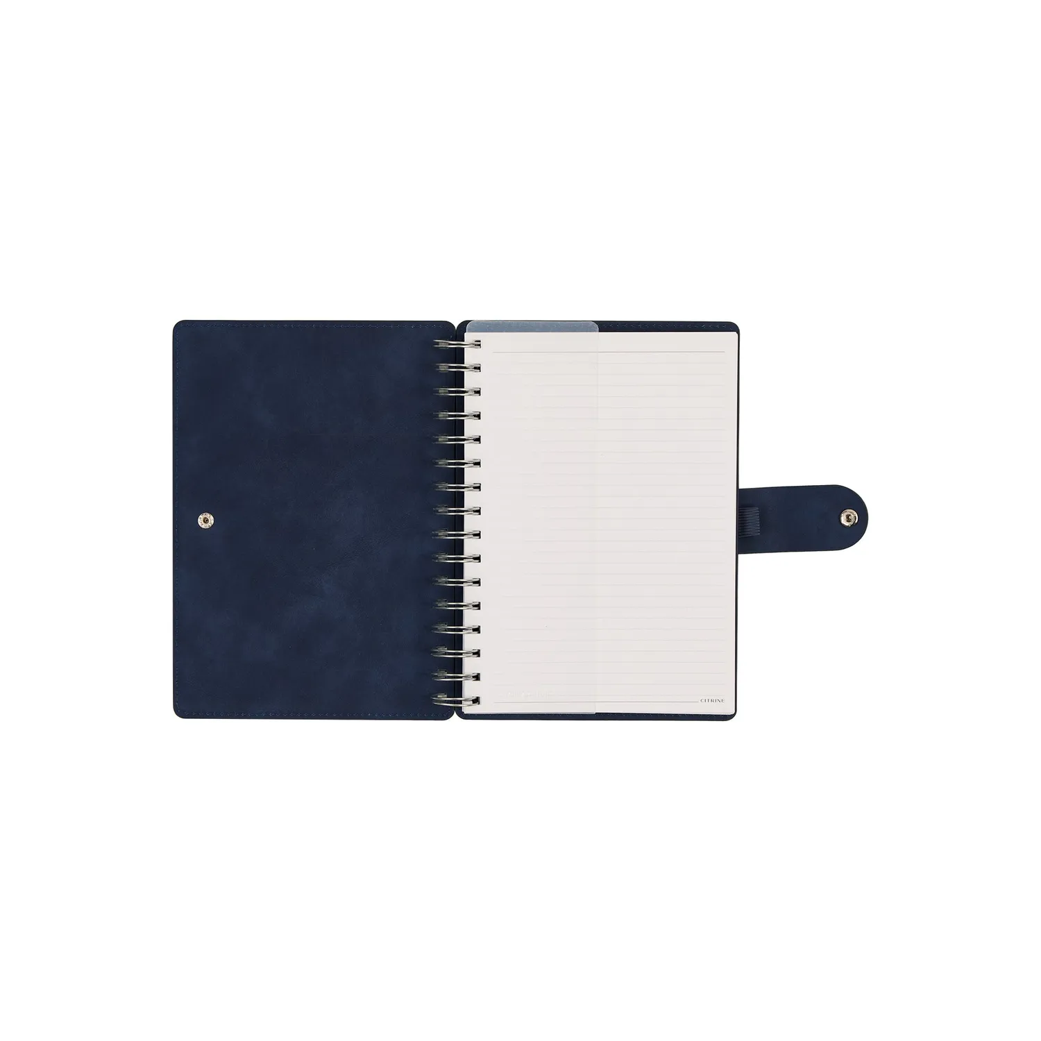 Citrine Navy carnet spirale A5 pointillé ligné rechargeable