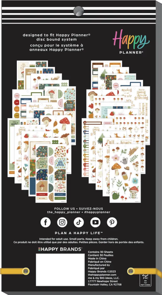 Happy Planner Woodland Seasons stickers 4 saisons 696
