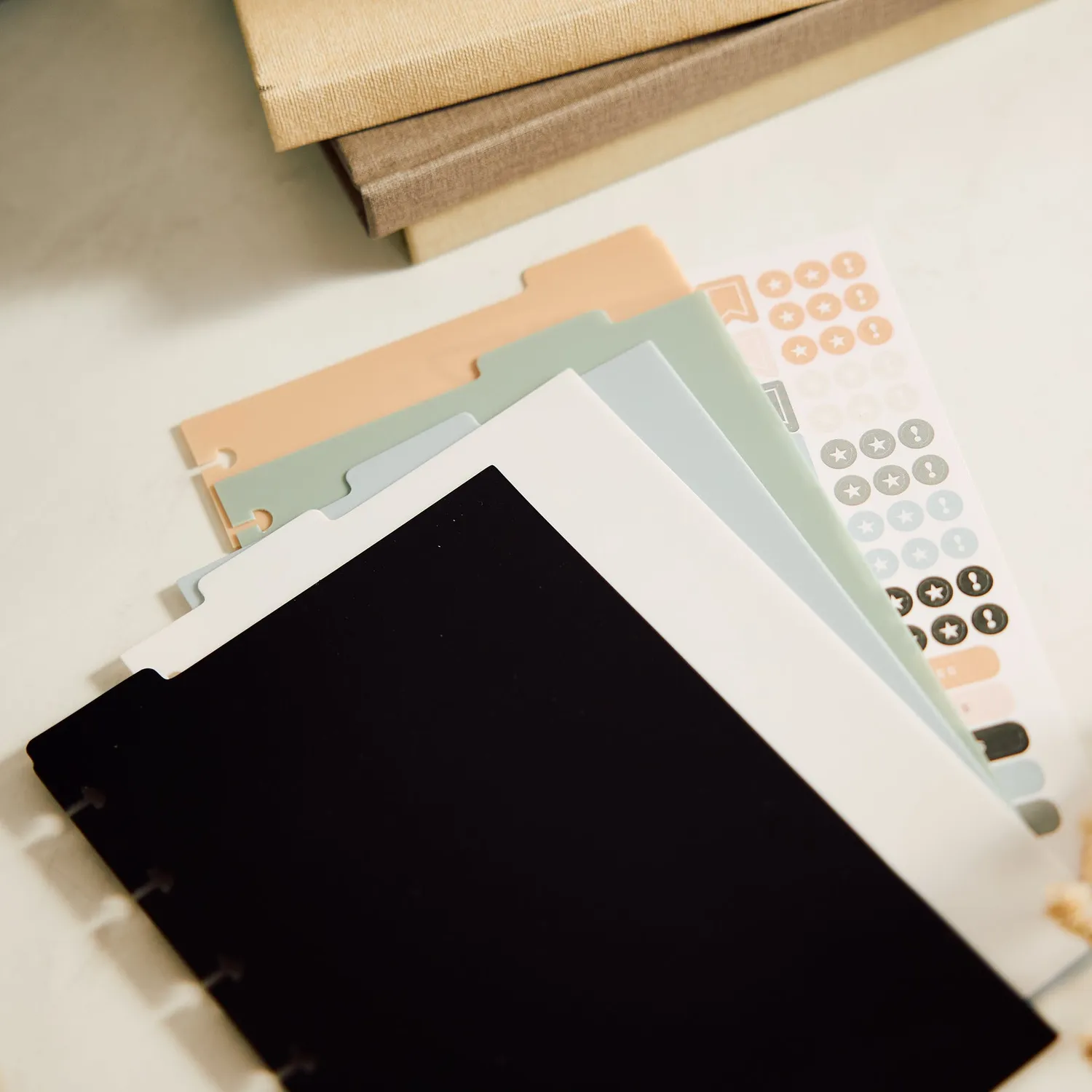 Happy Planner Neutrals Mini intercalaires plastique neutres x5