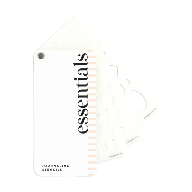 Me & My Big Ideas Essentials carnet pochoirs 5 feuilles lettres
