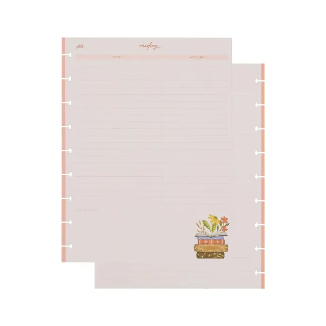 Happy Planner Cozy Reading recharge Classic 40 feuilles lecture