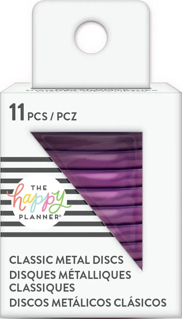 Happy Planner Medium disques métal violets x11