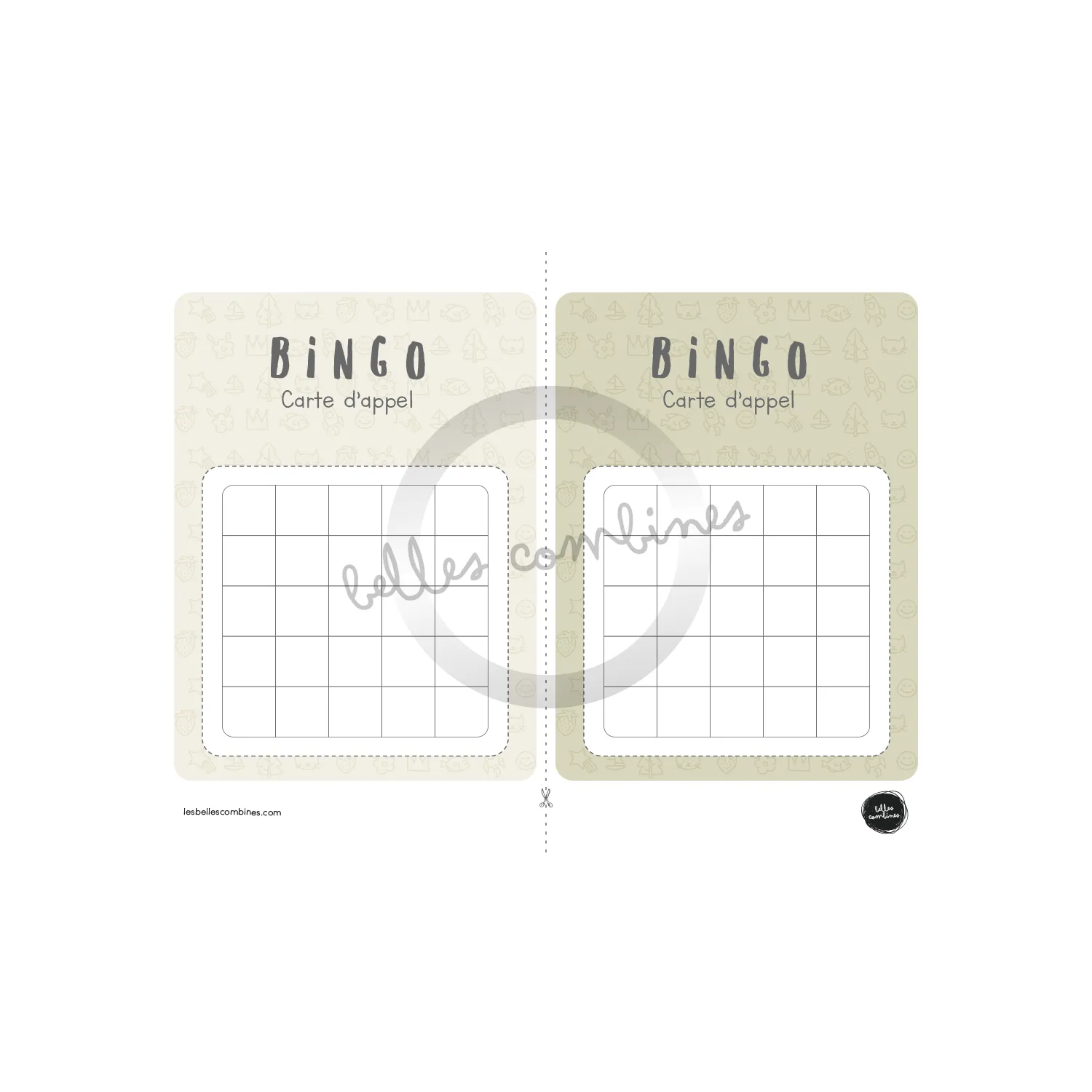 Les Belles Combines Crée ton jeu de bingo fiche à imprimer française