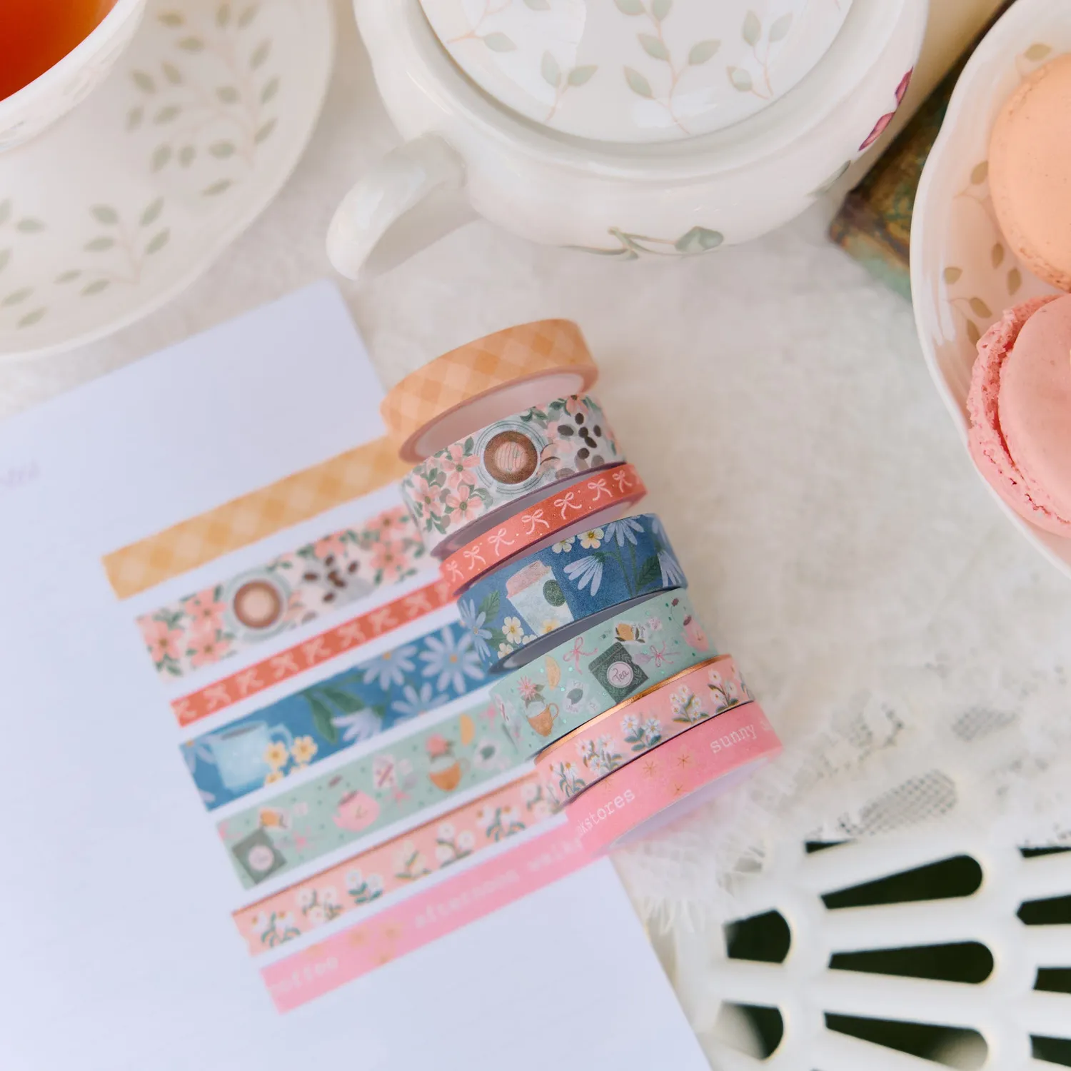 Happy Planner Petal Press washi tape fleurs lot 7 rouleaux