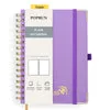 Poprun WH145P carnet à spirale ligné violet papier épais