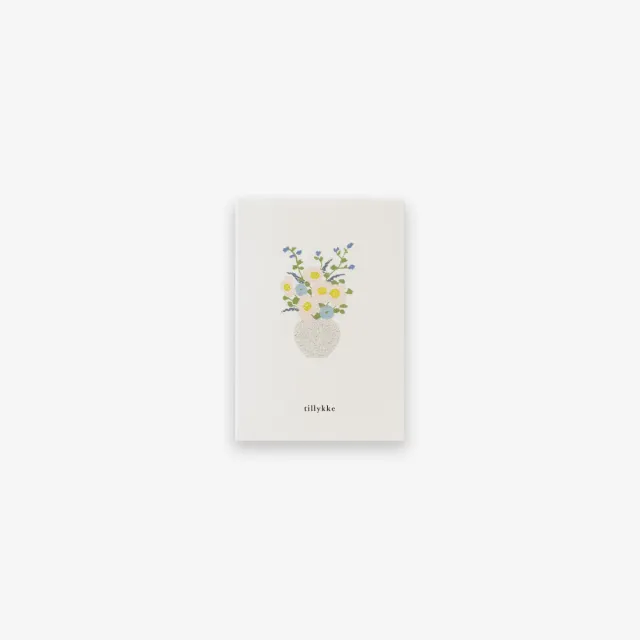 Kartotek Fødselsdagsblomster petite carte A7 anniversaire
