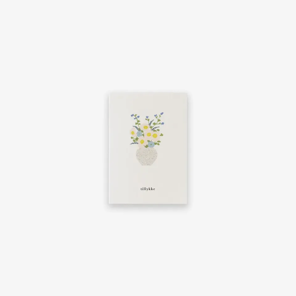 Kartotek Fødselsdagsblomster petite carte A7 anniversaire