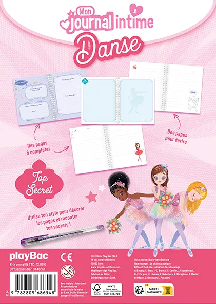 Frigobloc Mon journal intime Danse cadenas stylo pailleté